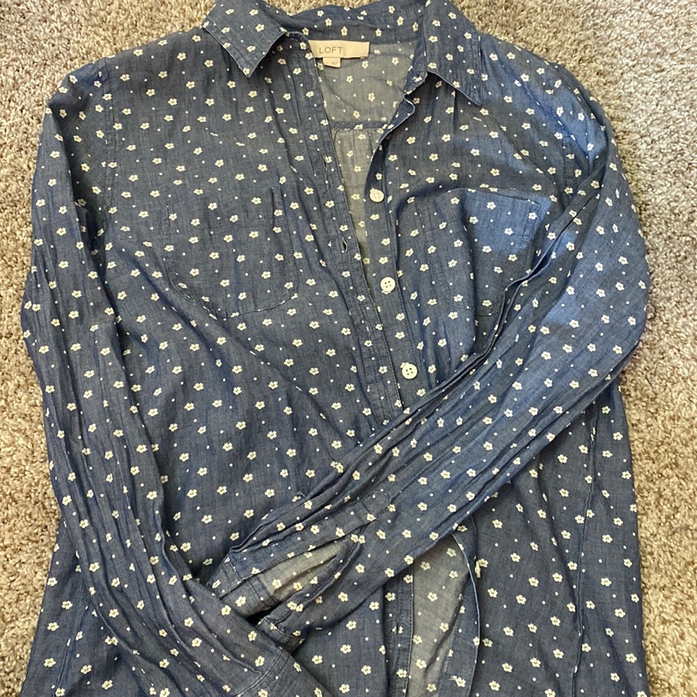 Floral Print Flannel/Blouse